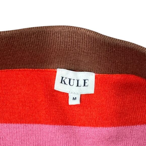 Anthropologie Kule Misty Rainbow Striped Mini Skirt Small S Knit Stretch Bright - Picture 6 of 8